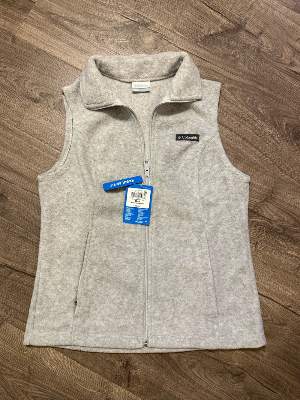 Columbia Heather Gray Fleece Vest